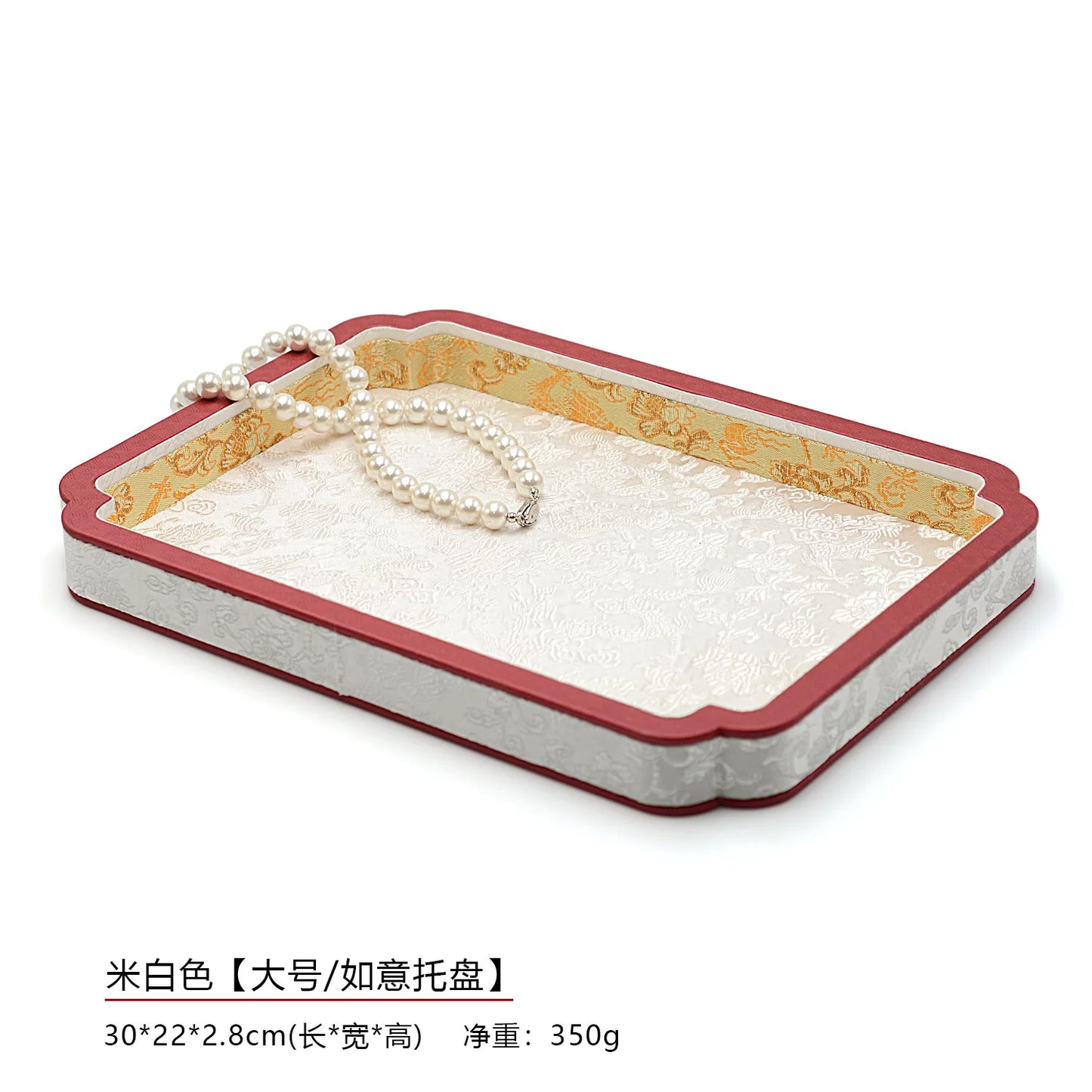 Court-Style Jewelry Storage Tray, Jade and Accessory Display Tray, Bracelet and Necklace Viewing Tray, Jewelry Display Props