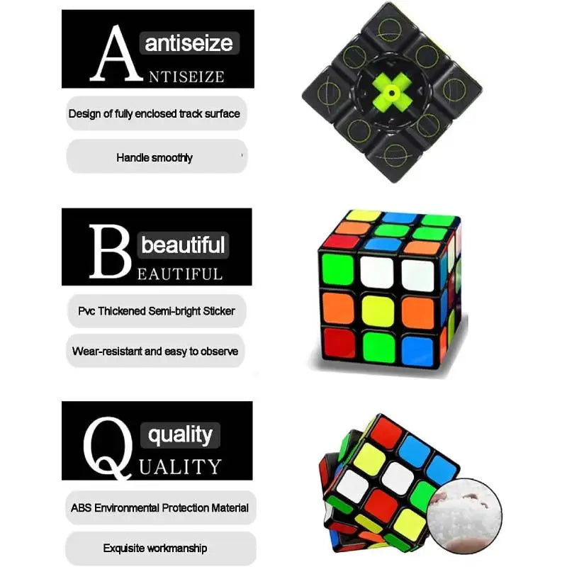 3X3 Magic Speed Cube 3X3X3 Puzzle Party Toy Professional Magic Cube 3D Smooth Puzzle Brain Teasers Twist Toys for Kids Adults
