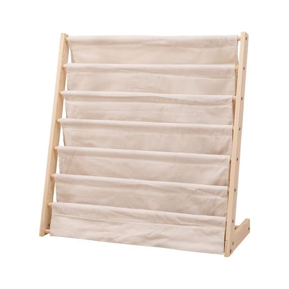 Household Solid Wood Floor to Ceiling Bookshelf Removable Multi-Layer Storage Bookshelf Children'S Picture Book Storage Rack