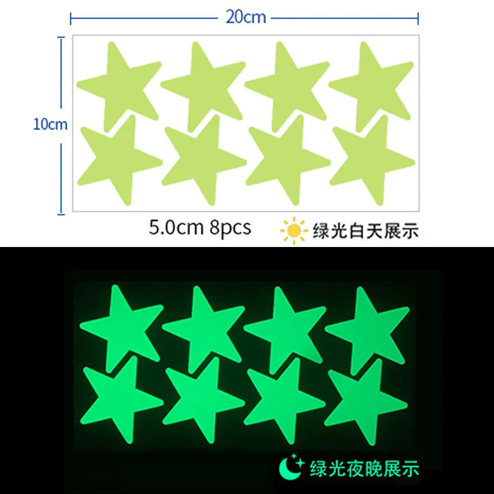 Luminous Wall Stickers for Kids Rooms Dots Stars Ceiling Wall Decals Glowing Stickers Wall Decals Glow in the Dark Home Decor