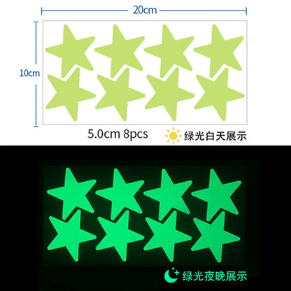 Luminous Wall Stickers for Kids Rooms Dots Stars Ceiling Wall Decals Glowing Stickers Wall Decals Glow in the Dark Home Decor