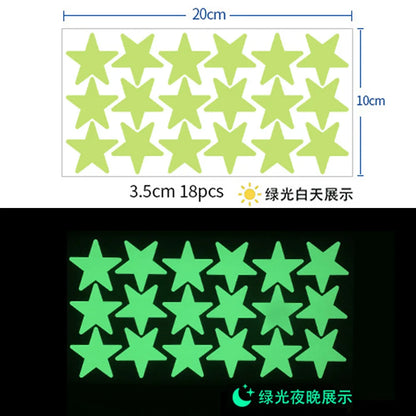 Luminous Wall Stickers for Kids Rooms Dots Stars Ceiling Wall Decals Glowing Stickers Wall Decals Glow in the Dark Home Decor