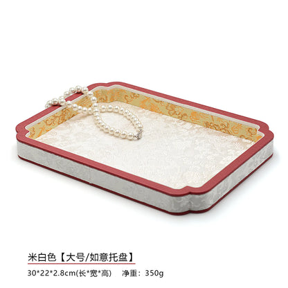 Court-Style Jewelry Storage Tray, Jade and Accessory Display Tray, Bracelet and Necklace Viewing Tray, Jewelry Display Props