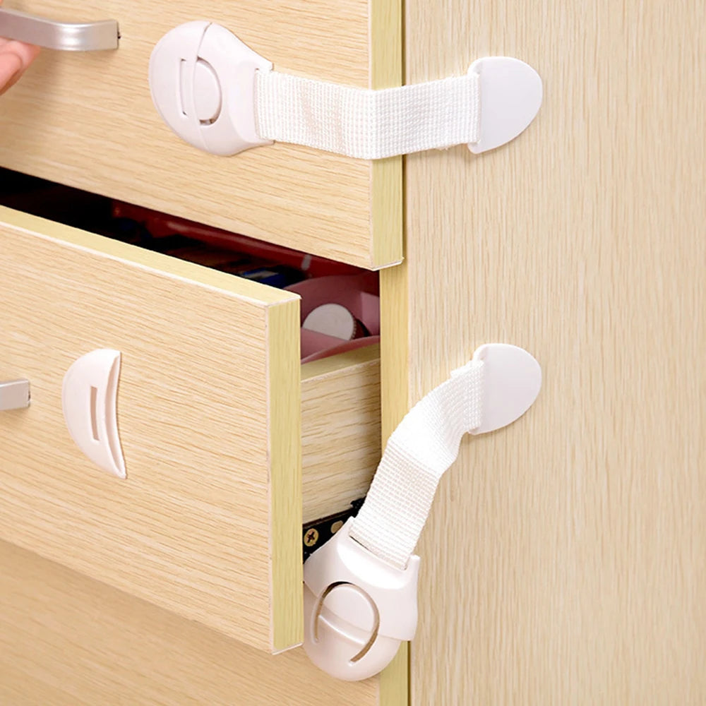 1/5/10Pcs Child Safety Cabinet Lock Baby Proof Security Protector Drawer Door Cabinet Lock Plastic Protection Kids Safety Door