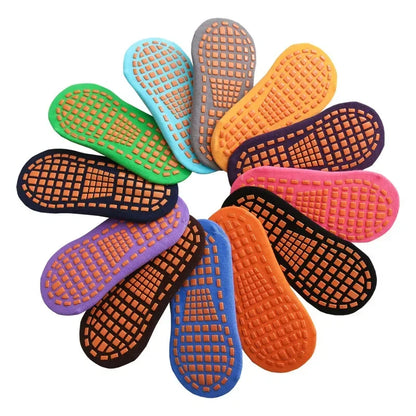 10 Pairs Kids Adults Anti-Slip Socks Parent-Child Trampoline Sock Cotton Children Socks Sports Boys Girls outside Baby Socks