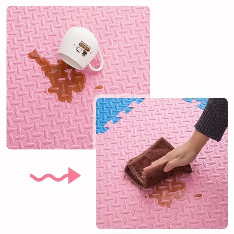 12Pcs Foam Baby Play Mat Puzzle Mat Kids Interlocking Exercise Tiles Rugs Floor Tiles Toy Carpet Soft Carpet 30*30*1Cm