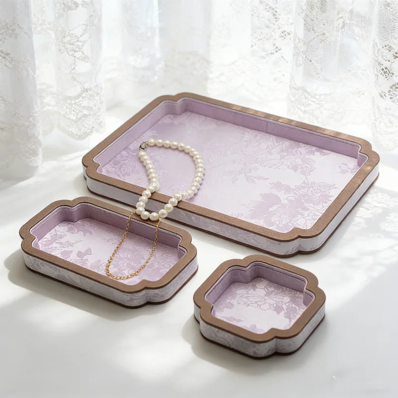 Court-Style Jewelry Storage Tray, Jade and Accessory Display Tray, Bracelet and Necklace Viewing Tray, Jewelry Display Props