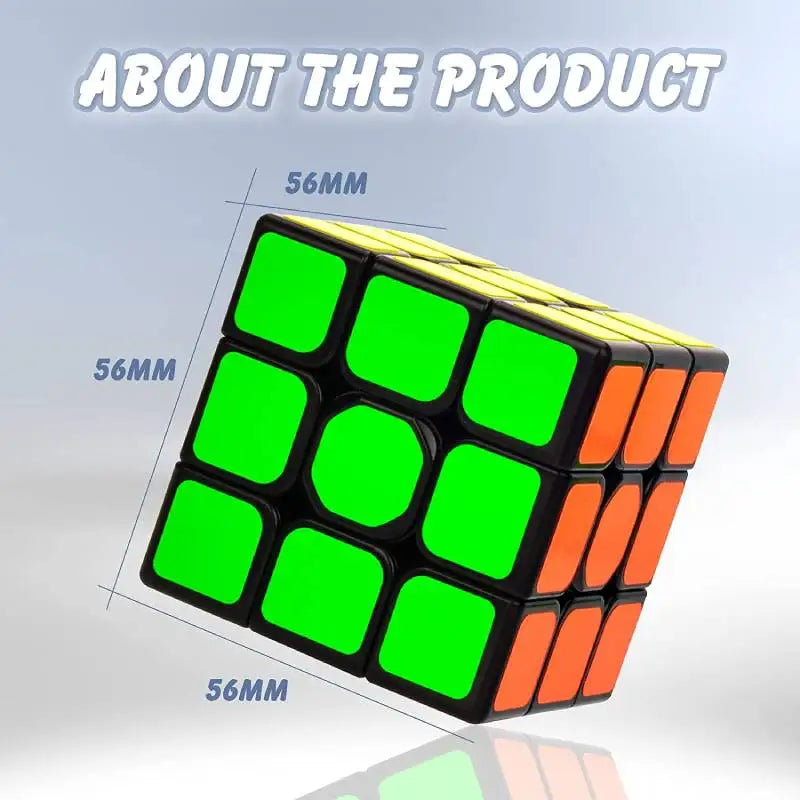 3X3 Magic Speed Cube 3X3X3 Puzzle Party Toy Professional Magic Cube 3D Smooth Puzzle Brain Teasers Twist Toys for Kids Adults