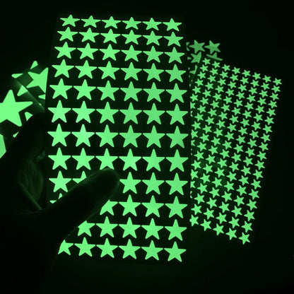 Luminous Wall Stickers for Kids Rooms Dots Stars Ceiling Wall Decals Glowing Stickers Wall Decals Glow in the Dark Home Decor