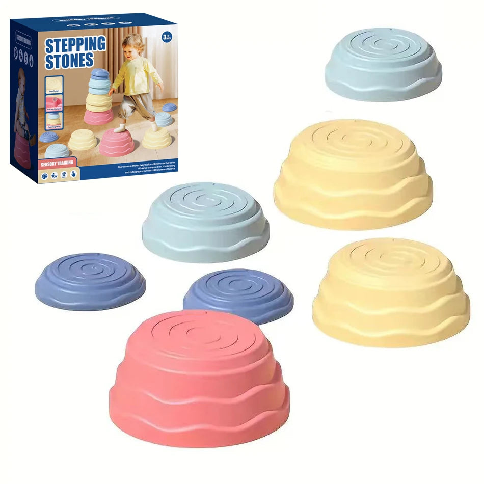 5Pcs/Set Balance Stepping Stones Toys Kids Trampling Stone Montessori Toys Tactile Sensing Sports Toys Kids Indoor Outdoor Play