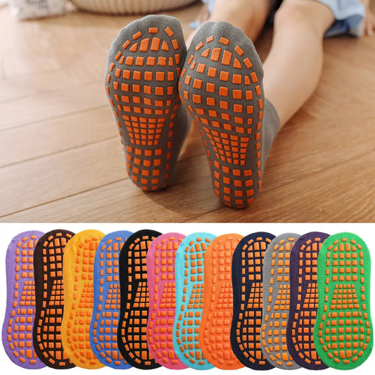 10 Pairs Kids Adults Anti-Slip Socks Parent-Child Trampoline Sock Cotton Children Socks Sports Boys Girls outside Baby Socks