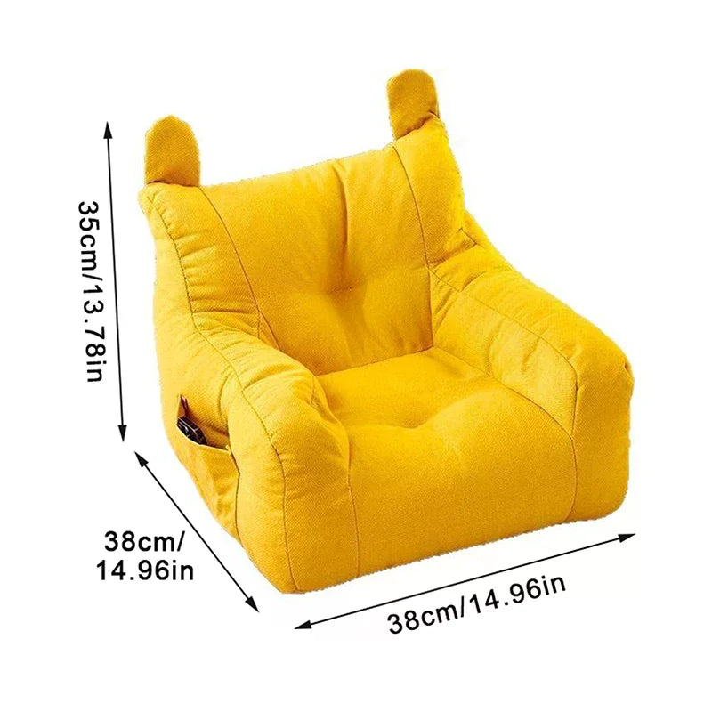 Comfortable Ergonomic Lazy Sofa，Cute Bear Kids Sofa Chair for Living Room & Bedroom