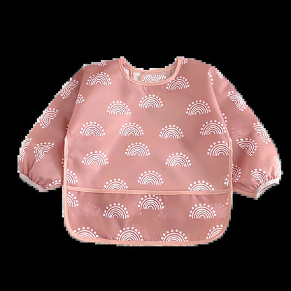 1/2PC Cute Waterproof Full Sleeve Baby Bibs Children Apron Long Sleeve Feeding Smock Kids Eating Breastplate Infant Scarf Cloth