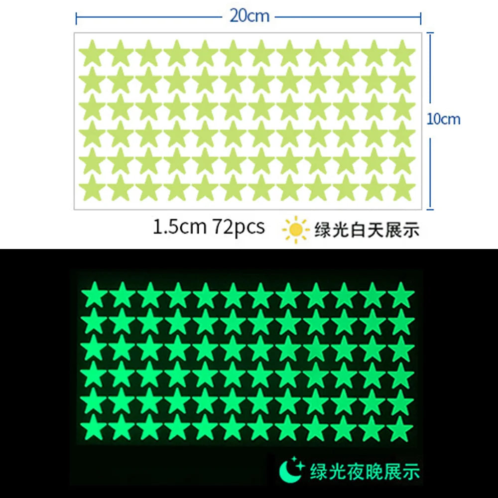Luminous Wall Stickers for Kids Rooms Dots Stars Ceiling Wall Decals Glowing Stickers Wall Decals Glow in the Dark Home Decor