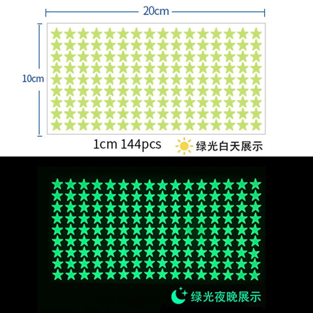 Luminous Wall Stickers for Kids Rooms Dots Stars Ceiling Wall Decals Glowing Stickers Wall Decals Glow in the Dark Home Decor