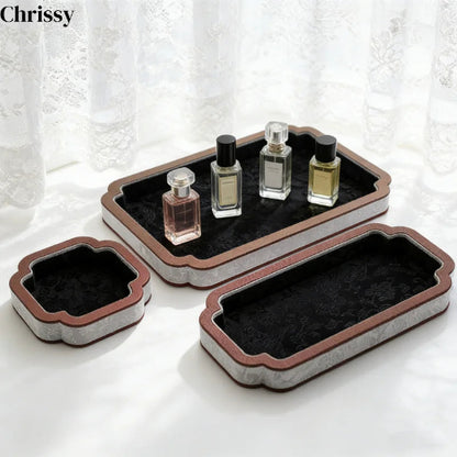 Court-Style Jewelry Storage Tray, Jade and Accessory Display Tray, Bracelet and Necklace Viewing Tray, Jewelry Display Props