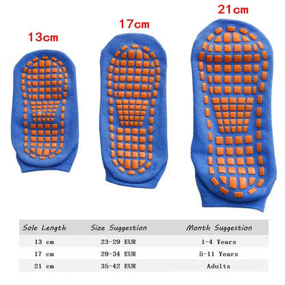 10 Pairs Kids Adults Anti-Slip Socks Parent-Child Trampoline Sock Cotton Children Socks Sports Boys Girls outside Baby Socks